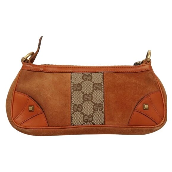 GUCCI GG Canvas Chain Accessory Pouch Orange - Picture 3 of 15